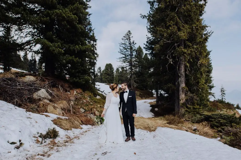 Honeymoon adventure wedding shoot in the Alps by Wild Connections Photography