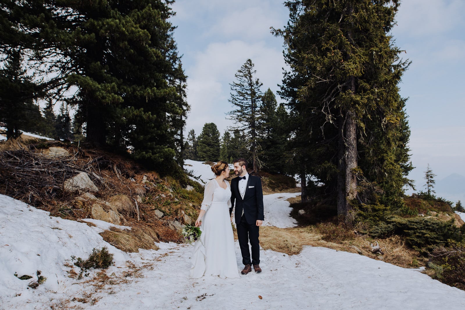 Honeymoon adventure wedding shoot in the Alps by Wild Connections Photography