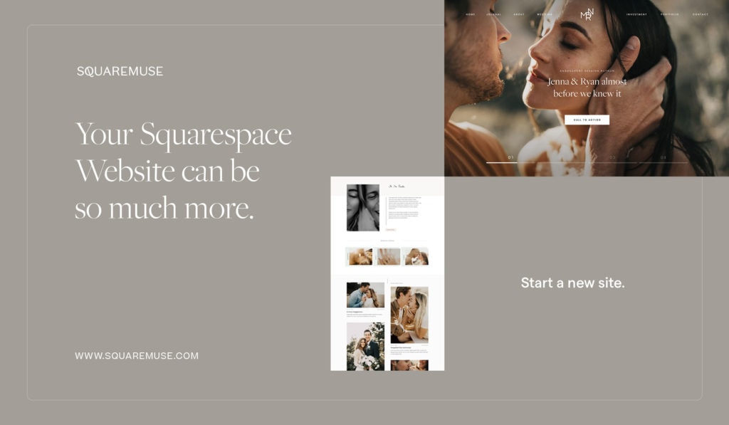 squaremuse websites for elopement photographers