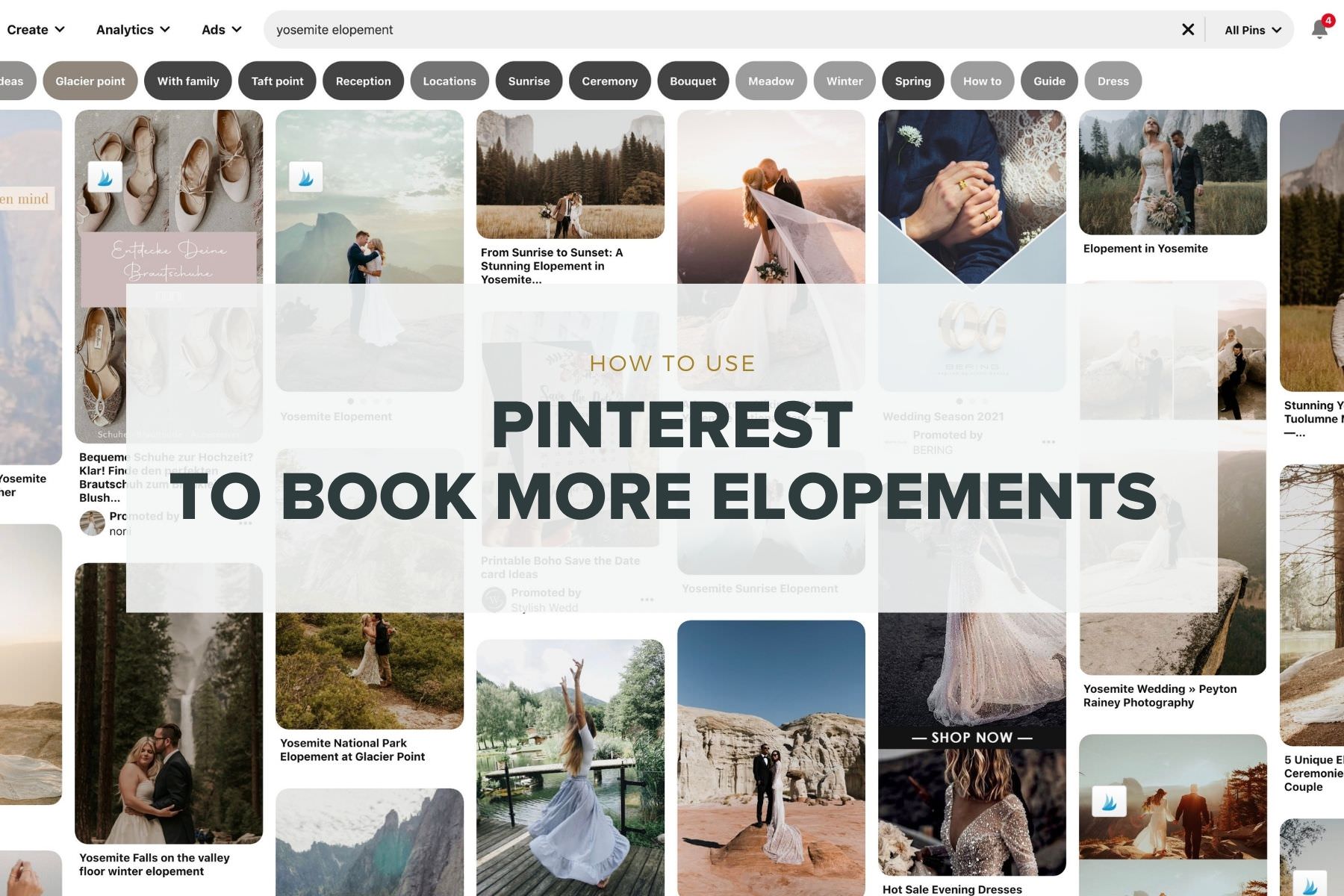 How to use Pinterest to book more elopements for your photography business
