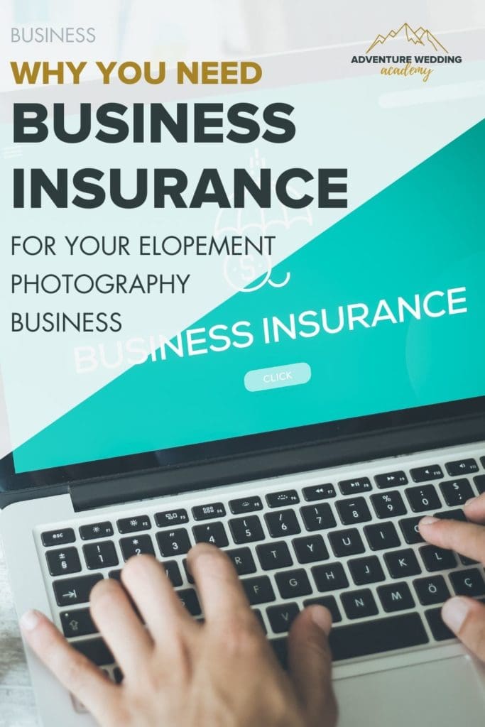 photo of a person busing photography business insurance on a laptop