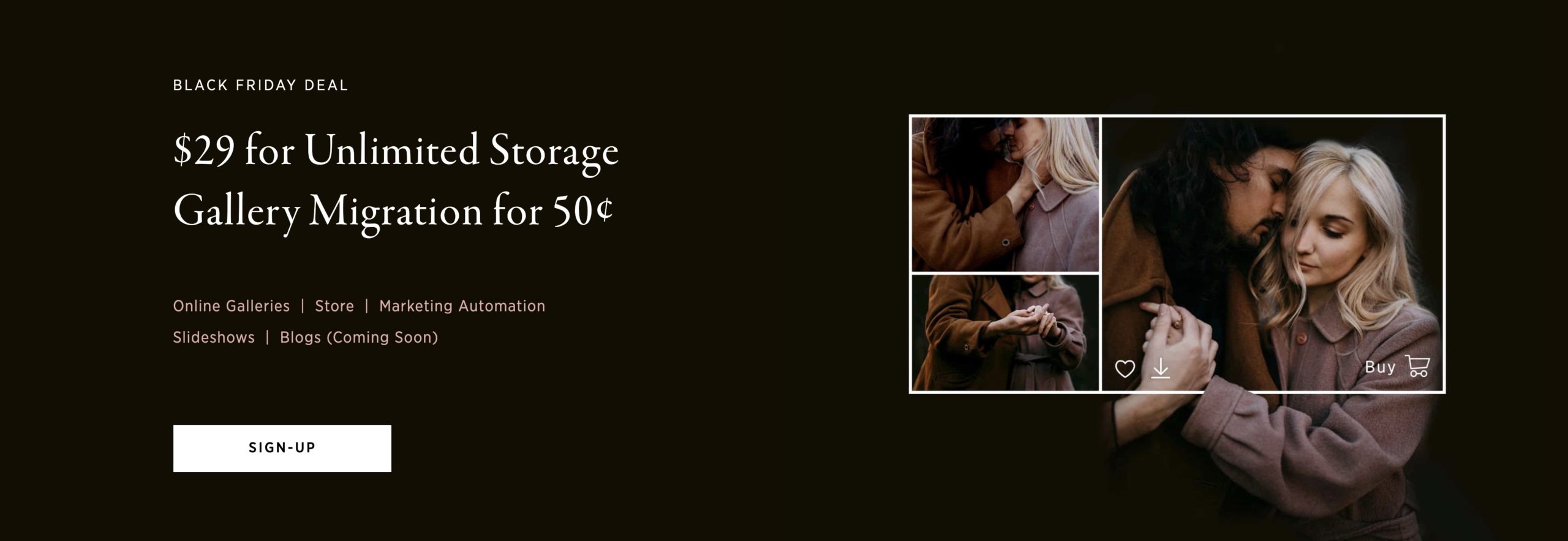 Black Friday online gallery deal for photographers from Pic-Time