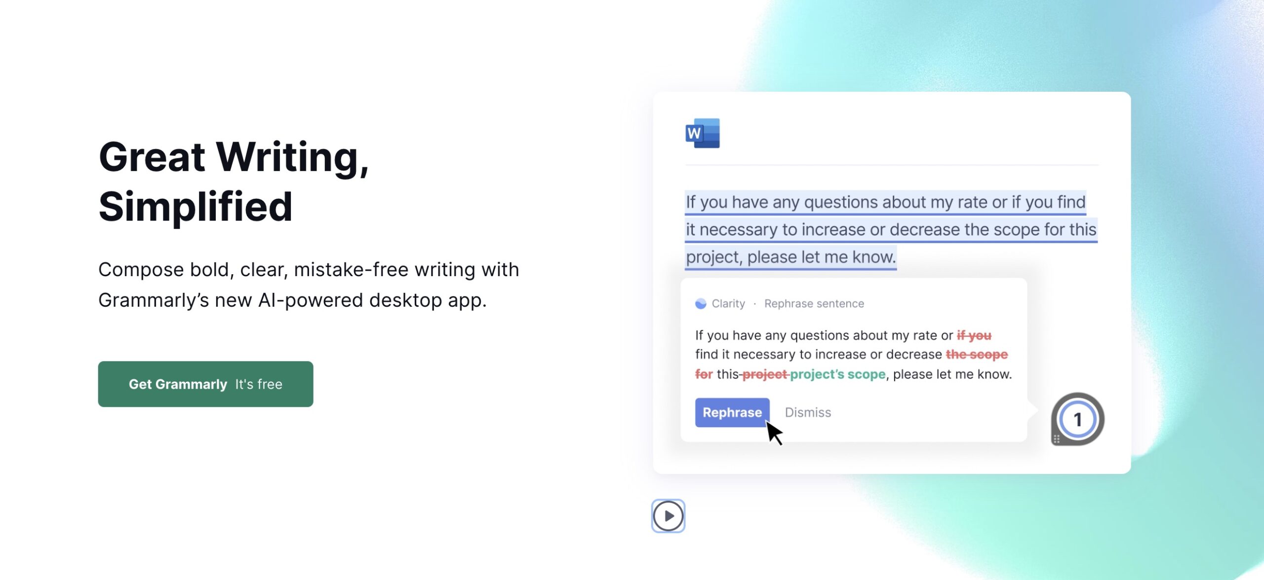 Grammarly AI writing tool for photographers
